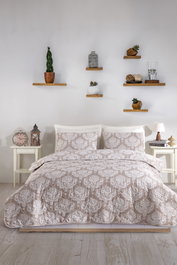 L'essentiel linge de maison Juego de colcha doble Post - Brown